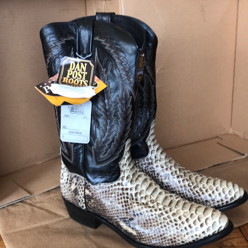 Dan Post Genuine Python Western Boots